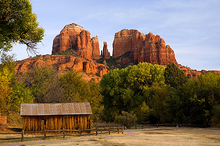 Late Light on Cathedral Rocks, Sedona, AZ